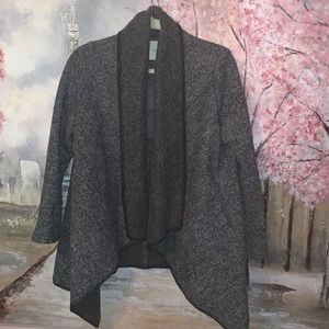 La Babite’ Open Front Cardigan Heathered Grey Women’s Jacket sz S EUC